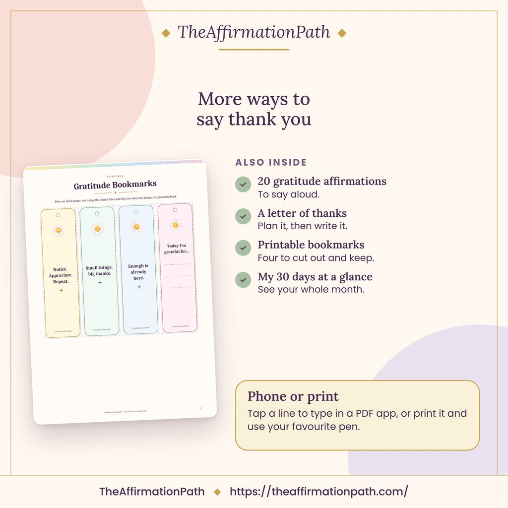 Inside the 30-Day Gratitude & Abundance Journal: More ways to say thank you