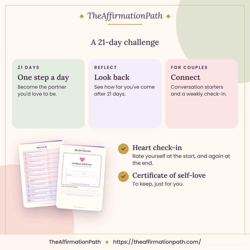 Relationship & Love Manifestation Guide: A 21-day challenge, with sample pages