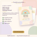 Self-Love & Inner Child Healing Journal printable PDF cover: 30 gentle prompts, 30 affirmations, letter to little me and type or print